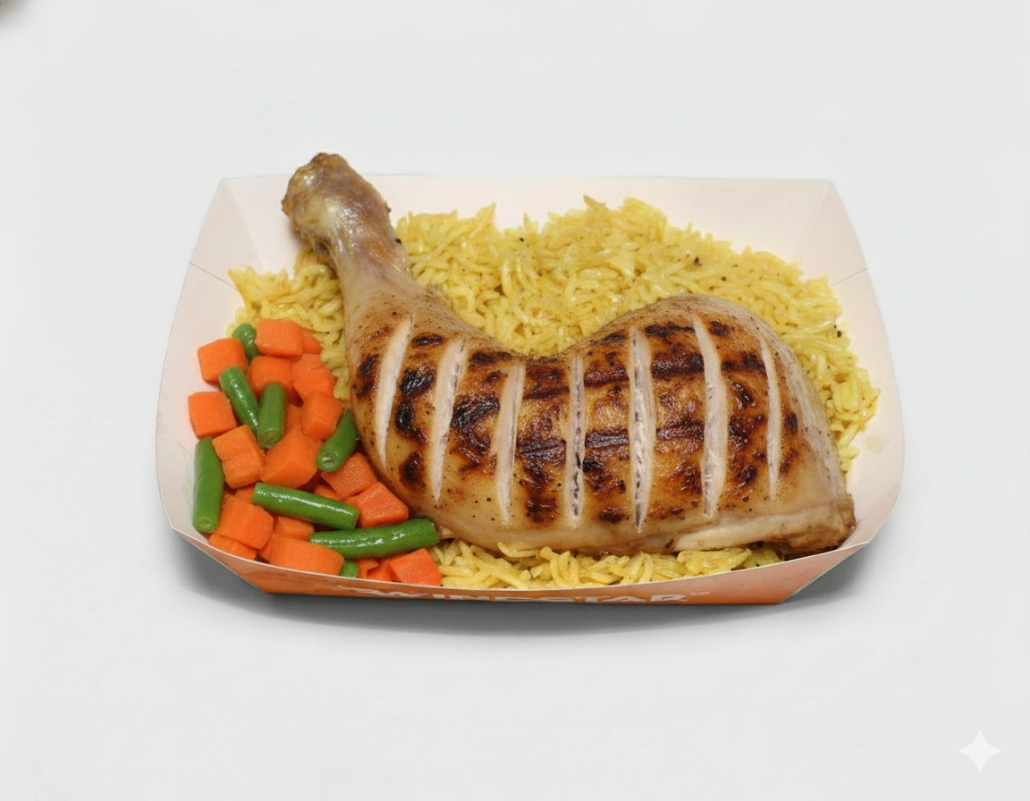 Quarter chicken rice box